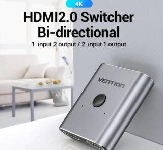 Switch Conmutador 4K HDMI 2.0 Bidireccional Vention AFUH0 HDMI Hembra / 2x HDMI Hembra