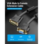 Cable Alargador SVGA Vention DAGBH/ VGA Macho - VGA Hembra/ 2m/ Negro