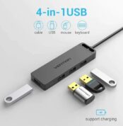 Hub USB 3.0 Vention CHLBF/ 4xUSB/ MicroUSB PD/ 1m