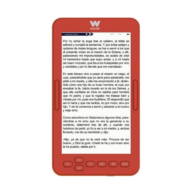 Libro Electrónico Ebook Woxter Scriba 195 S/ 4.7"/ Tinta Electrónica/ Rojo