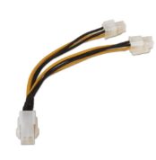 Cable Alimentación para Microprocesador Aisens A131-0166/ Molex 4+4 PIN Macho - Molex 4 PIN Hembra/ Hasta 54W/ 15cm
