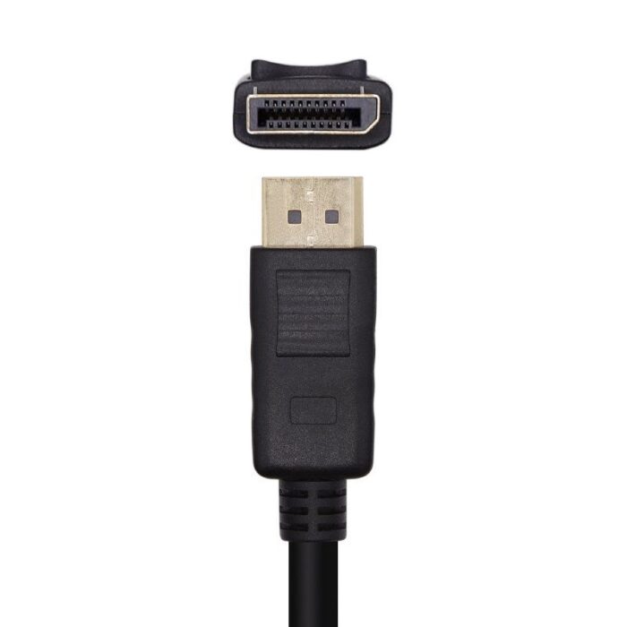 Cable DisplayPort 1.2 4K Aisens A124-0455/ DisplayPort Macho - DisplayPort Macho/ 1m/ Negro