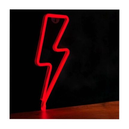 Luz Neon Forever Light Neon LED Bolt Red/ Funciona a Pilas y USB
