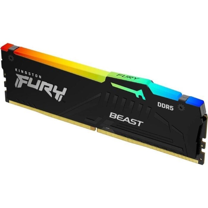 Memoria RAM Kingston FURY Beast RGB 16GB/ DDR5/ 5600MHz/ 1.25V/ CL40/ DIMM