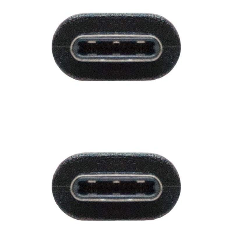 Cable USB 2.0 Tipo-C Nanocable 10.01.2302/ USB Tipo-C Macho - USB Tipo-C Macho/ 2m/ Negro