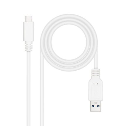 Cable USB 3.1 Tipo-C Nanocable 10.01.4001-W/ USB Tipo-C Macho - USB Macho/ 1m/ Blanco