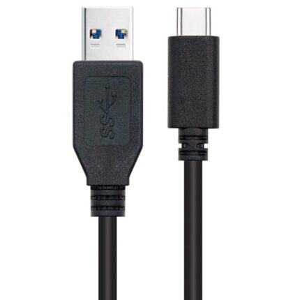 Cable USB 3.1 Tipo-C Nanocable 10.01.4002/ USB Tipo-C Macho - USB Macho/ 2m/ Negro