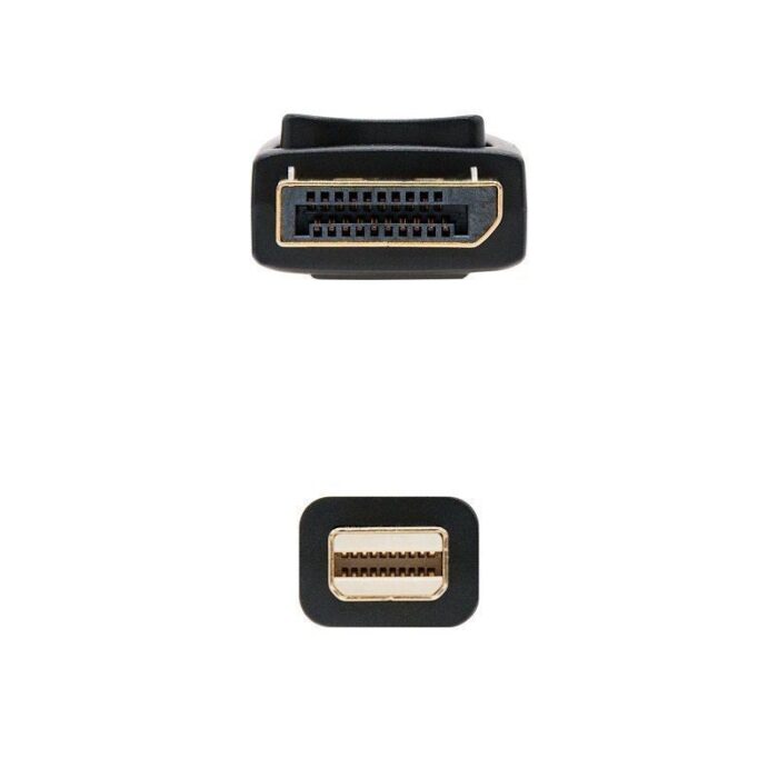 Cable Mini Displayport Nanocable 10.15.2402/ Mini Displayport Macho - Displayport Macho/ 2m/ Negro