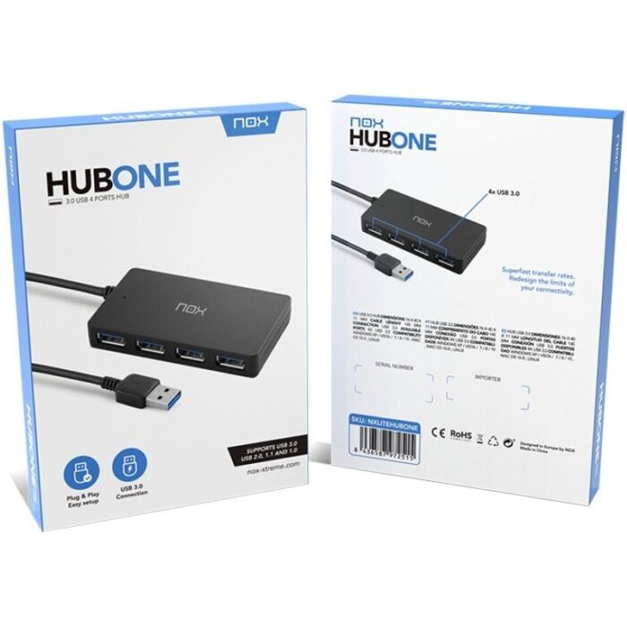 Hub USB 3.0 Nox One/ 4xUSB