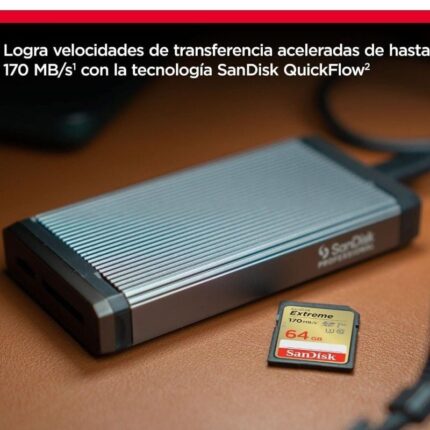 Tarjeta de Memoria SanDisk Extreme 64GB SD XC UHS-I Clase 10/ 170MBs