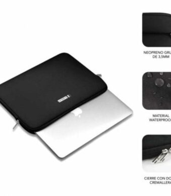 Funda Subblim Business Laptop Sleeve Neoprene V2 para Portátiles hasta 12.5"/ Negra