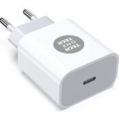 Cargador de Pared Tech One Tech TEC2263/ 1xUSB Tipo-C + Cable USB Tipo-C/ 3A/ Blanco
