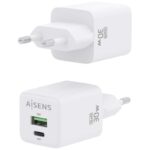 Cargador Gan de Pared Aisens ASCH-30W2P037-W/ 1xUSB Tipo-C/ 1xUSB/ 30W