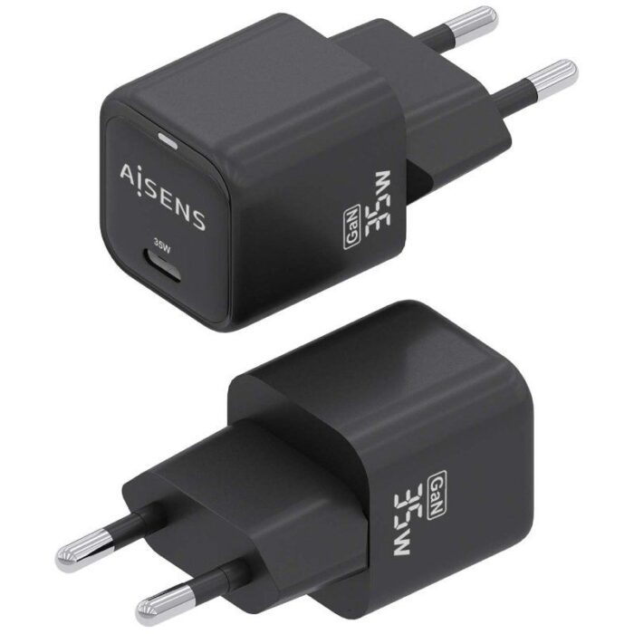 Cargador Gan de Pared Aisens ASCH-35W1P023-BK/ 1xUSB Tipo-C/ 35W