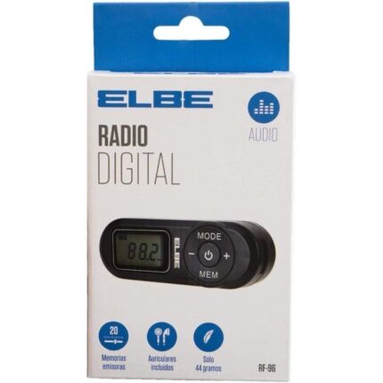 Radio Portátil Elbe RF-96/ Negra/ Incluye Auriculares