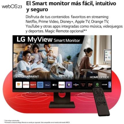 Smart Monitor LG MyView 27SR50F-B 27"/ Full HD/ Smart TV/ Multimedia/ Negro