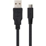 Cable USB 2.0 Nanocable 10.01.0501/ USB Macho - MicroUSB Macho/ 1.8m/ Negro