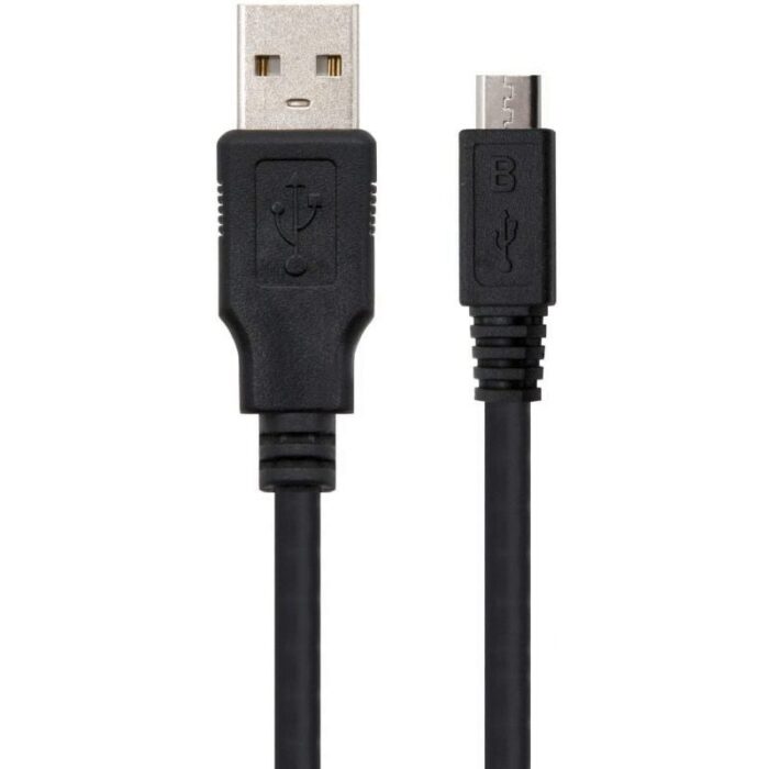 Cable USB 2.0 Nanocable 10.01.0501/ USB Macho - MicroUSB Macho/ 1.8m/ Negro