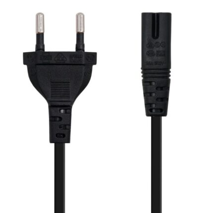 Cable Alimentación Forma 8 Nanocable 10.22.0402/ CEE7/16 Macho - C7 Hembra/ 1.5m/ Negro