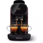 Cafetera de Cápsulas Philips L'Or Barista Sublime LM9012/55/ Compatible cápsulas Nespresso y L'OR/ Negra y Roja/ Incluye 50 Cápsulas