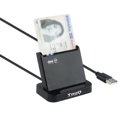 Lector de DNI TooQ TQR-220B/ USB 2.0/ Negro