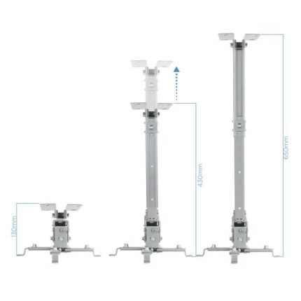 Soporte de Techo para Proyector TooQ PJ2012T-S/ Inclinable-Nivelable/ hasta 20kg