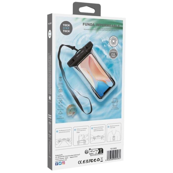 Funda Universal Impermeable para Smartphone Tech One Tech TEC2855/ Hasta 7.5"