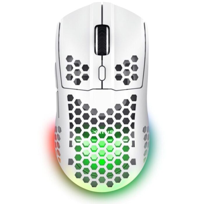 Ratón Gaming Inalámbrico Trust Gaming GXT 929 Helox/ Batería recargable/ Hasta 4800 DPI/ Blanco