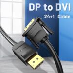 Cable Conversor Vention HAFBH/ DisplayPort Macho - DVI Macho/ 2m/ Negro