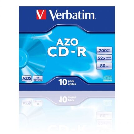 CD-R Verbatim AZO Crystal 52X/ Caja-10uds