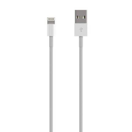 Cable Lightning Aisens A102-0542/ USB Macho - Lightning Macho/ Hasta 2.5W/ 60Mbps/ 50cm/ Blanco