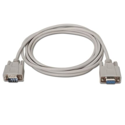 Cable Serie RS232 Aisens A112-0065/ DB9 Macho - DB9 Hembra/ Hasta 0.15W/ 1.6Mbps/ 1.8m/ Beige