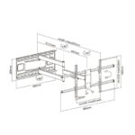 Soporte de Pared Giratorio/ Inclinable/ Nivelable Aisens WT80TSLE-161 para TV de 43-80"/ hasta 50kg