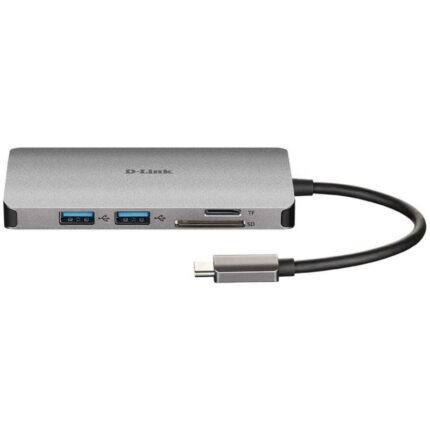 Docking USB Tipo-C D-Link DUB-M810/ 3xUSB/ 1xUSB Tipo-C/ 1xThunderbolt/ 1xHDMI/ 1xRJ45/ 1xLector tarjetas/ Gris