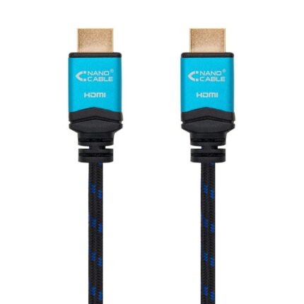 Cable HDMI 2.0 4K Nanocable 10.15.3701/ HDMI Macho - HDMI Macho/ 1m/ Negro/ Azul