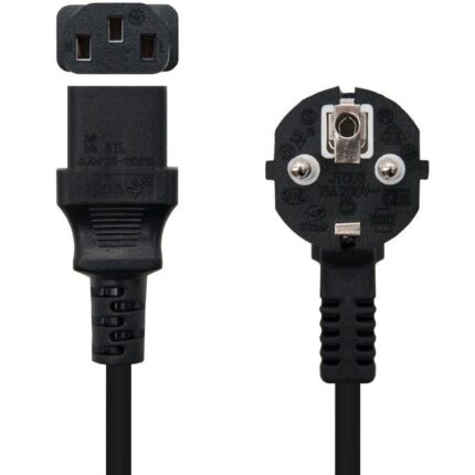 Cable Alimentación CPU Nanocable 10.22.0102-L2/ CEE7 Macho - C13 Hembra/ 2m/ Negro