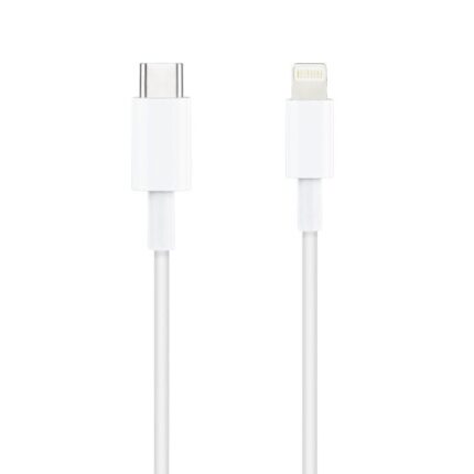 Cable USB 2.0 Tipo-C Lightning Nanocable 10.10.0601/ USB Tipo-C Macho - Lightning Macho/ 1m/ Blanco