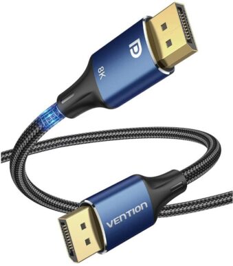 Cable Vention HCELF/ DisplayPort Macho - DisplayPort 8K Macho/ 1m/ Azul