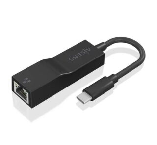 Adaptador USB 3.1 Aisens A106-0765/ USB-C Macho - RJ45 Hembra/ 11cm/ Negro