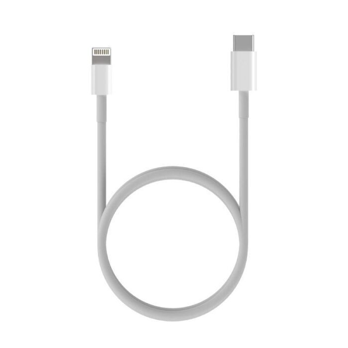 Cable USB 2.0 Tipo-C Lightning Aisens A102-0543/ USB Tipo-C Macho - Lightning Macho/ Hasta 2.5W/ 60Mbps/ 50cm/ Blanco