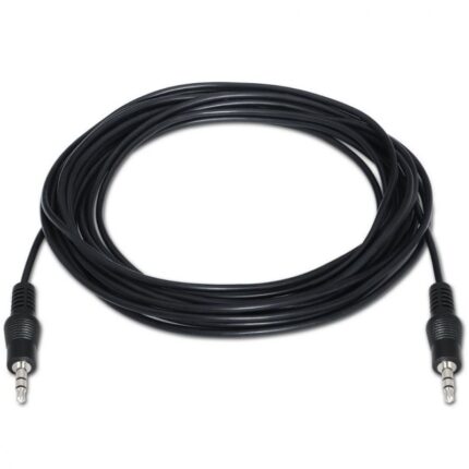 Cable Estéreo Aisens A128-0143/ Jack 3.5 Macho - Jack 3.5 Macho/ Hasta 0.1W/ 3m/ Negro