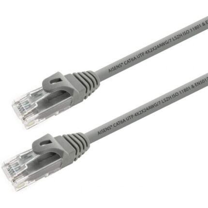 Cable de Red RJ45 UTP Aisens A145-0326 Cat.6A/ 1m/ Gris