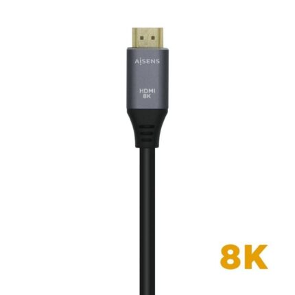 Cable HDMI 2.1 8K Aisens A150-0425/ HDMI Macho - HDMI Macho/ 50cm/ Gris Negro