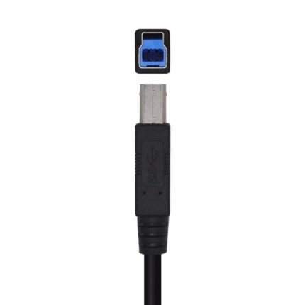 Cable USB 3.0 Impresora Aisens A105-0444/ USB Tipo-B Macho - USB Macho/ 2m/ Negro