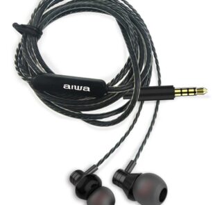 Auriculares Intrauditivos Aiwa ESTM-50BK/ con Micrófono/ Jack 3.5/ Negro