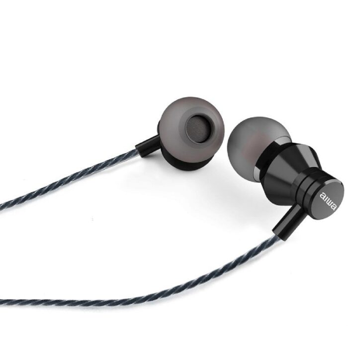 Auriculares Intrauditivos Aiwa ESTM-50BK/ con Micrófono/ Jack 3.5/ Negro