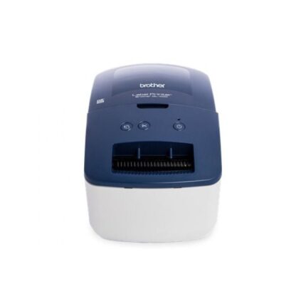 Impresora de Etiquetas Brother QL-600B/ Térmica/ Ancho etiqueta 62mm/ USB/ Azul y Blanca