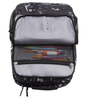 Mochila HP Campus XL 7J592AA para Portátiles hasta 16"/ Negra y Blanca