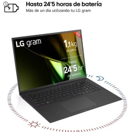 Portátil LG Gram 16ZD90S-G.AX75B Intel Core Ultra 7-155H/ 16GB/ 512GB SSD/ 16"/ Sin Sistema Operativo