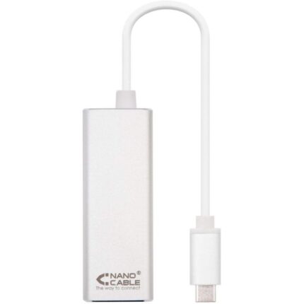 Adaptador USB Tipo-C - RJ45 Nanocable 10.03.0402/ 1000Mbps